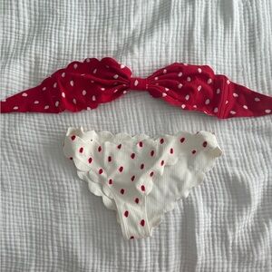 Marysia Swim Red and White Polka Dot Bikini